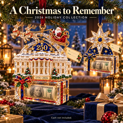 🎄✨2026 Crystal-Style Christmas Money Holder Ornaments – 20 Festive Designs with Gift Tags