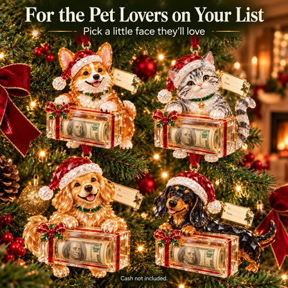 🎄✨2026 Crystal-Style Christmas Money Holder Ornaments – 20 Festive Designs with Gift Tags