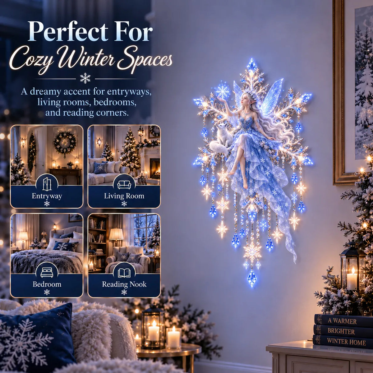 🔥LAST DAY 50% OFF-❄️Ice Snow Elf Starfall Wall Light