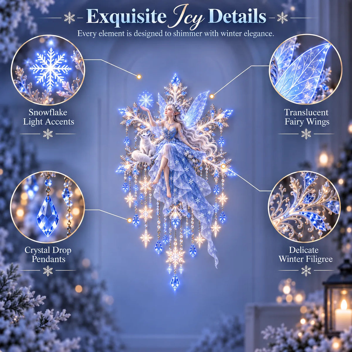 🔥LAST DAY 50% OFF-❄️Ice Snow Elf Starfall Wall Light