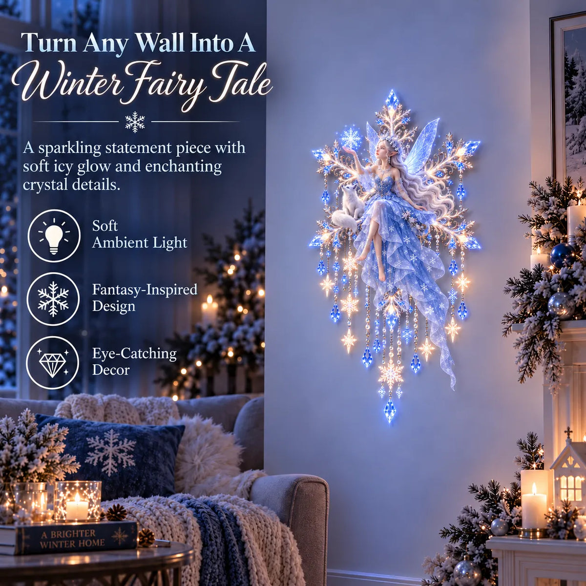 🔥LAST DAY 50% OFF-❄️Ice Snow Elf Starfall Wall Light