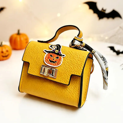 🎀 Cute Mini Leather Bag Keychain – Chic & Colorful Bag Charm ✨