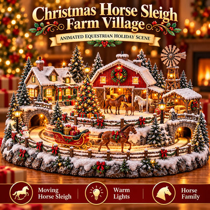 🐮🎄 Highland Cow Christmas Village – Lighted Farmhouse & Festive Holiday Décor ✨