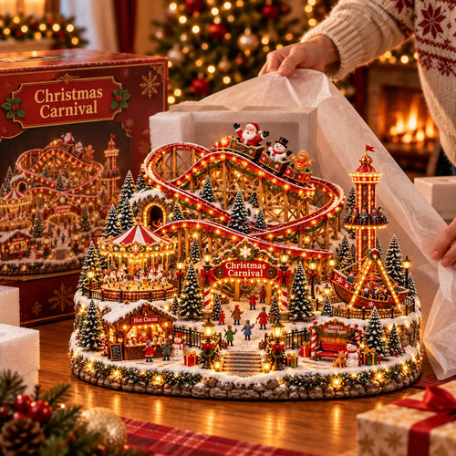 🎅 Santa’s Merry Christmas Carnival – Festive Christmas Tabletop Figurine & Holiday Décor 🎄