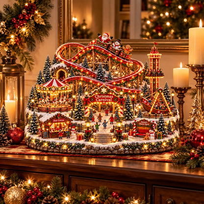 🎅 Santa’s Merry Christmas Carnival – Festive Christmas Tabletop Figurine & Holiday Décor 🎄