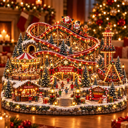 🎅 Santa’s Merry Christmas Carnival – Festive Christmas Tabletop Figurine & Holiday Décor 🎄