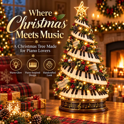 🎹🎄 Lighted Musical Piano Christmas Tree – Magical Holiday Decor ✨