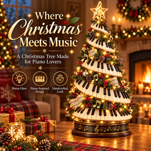 🎹🎄 Lighted Musical Piano Christmas Tree – Magical Holiday Decor ✨