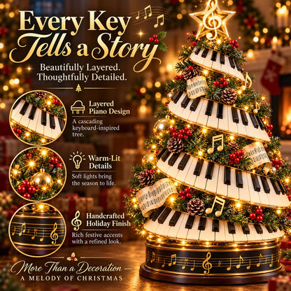 🎹🎄 Lighted Musical Piano Christmas Tree – Magical Holiday Decor ✨
