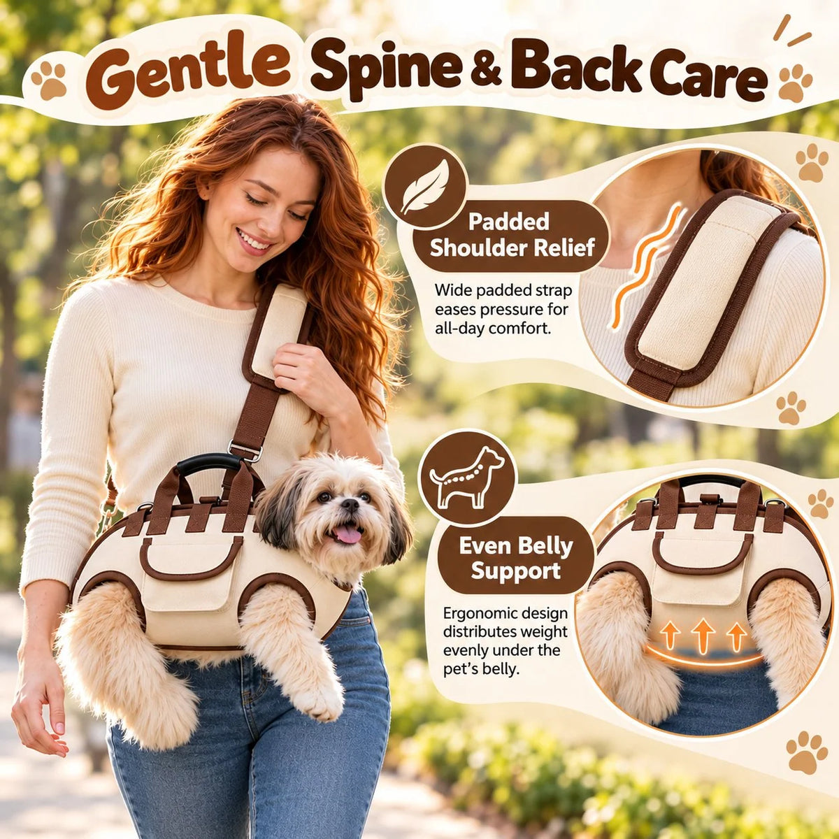 🔥 50% OFF – 😽Hands-Free Pet Sling & Harness Carrier 🐾🐶