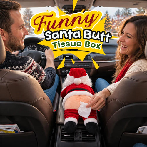 🎅 Funny Santa Butt Tissue Box – Hilarious Christmas Novelty Décor & Gift