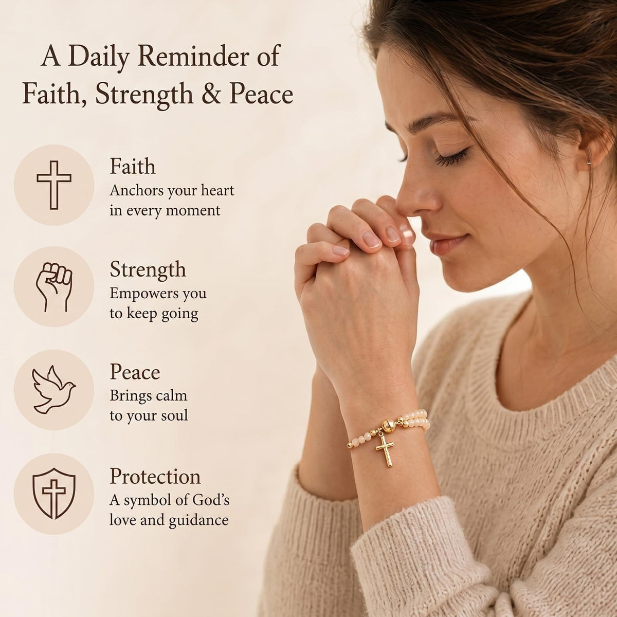 🔥🔥 ✝️Handcrafted rosary bracelets -  A Warm Companion for Your Faith Journey📿