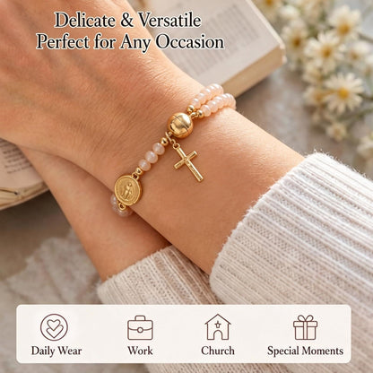 🔥🔥 ✝️Handcrafted rosary bracelets -  A Warm Companion for Your Faith Journey📿
