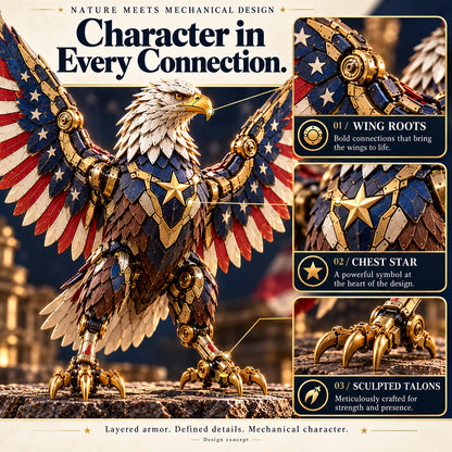 🇺🇸🔥 Last Day 49% Off – Patriotic Eagle Transforming Egg, Mechanical American Eagle Figure with Striking Red, White & Blue Details 🦅