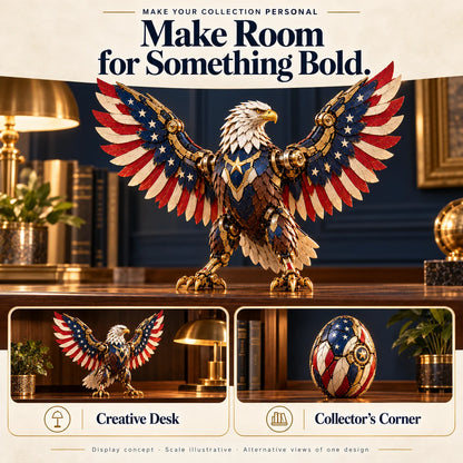 🇺🇸🔥 Last Day 49% Off – Patriotic Eagle Transforming Egg, Mechanical American Eagle Figure with Striking Red, White & Blue Details 🦅