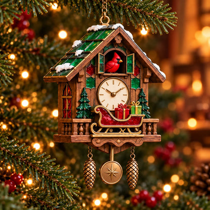 🕰️ 2026 Christmas Cuckoo Clock Ornaments – Set Of 6 Vintage Holiday Keepsakes