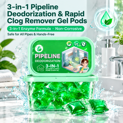 Bio-Enzyme Drain Cleaning Pods – Odor Control & Pipe Care for Kitchen, Bathroom & Toilet