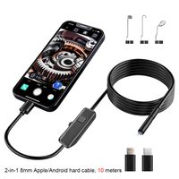 2-in-1 8mm Apple/Android hard cable, 10 meters