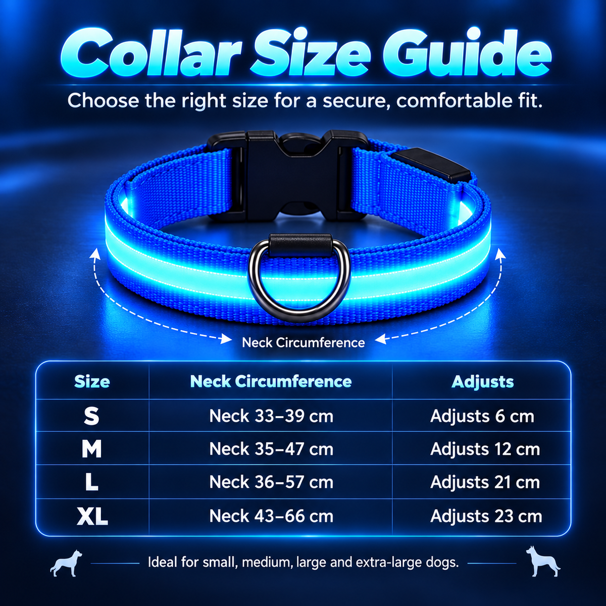 💡✨Rechargeable LED Dog Harness & Collar🐕‍🦺Light-Up Night Walking Gear