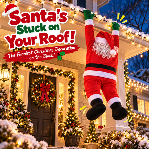 🎅❄️ Santa's Christmas Mishap™ – Giant Outdoor Santa Decoration, Family Holiday Fun & Memorable Christmas Moments 🏡🎄