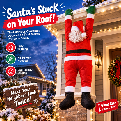 🎅❄️ Santa's Christmas Mishap™ – Giant Outdoor Santa Decoration, Family Holiday Fun & Memorable Christmas Moments 🏡🎄