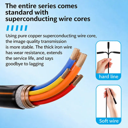 🔍 📱1920×1440 HD Endoscope Camera – 3.5M Semi-Rigid Cable, 8 Adjustable LED Lights & IP67 Waterproof Probe