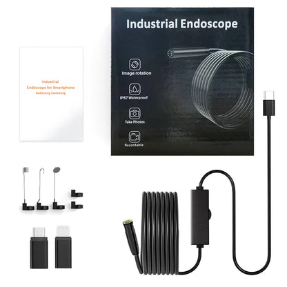 🔍 📱1920×1440 HD Endoscope Camera – 3.5M Semi-Rigid Cable, 8 Adjustable LED Lights & IP67 Waterproof Probe