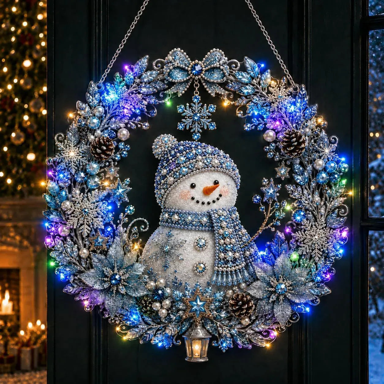 ⛄Snowman Wreath