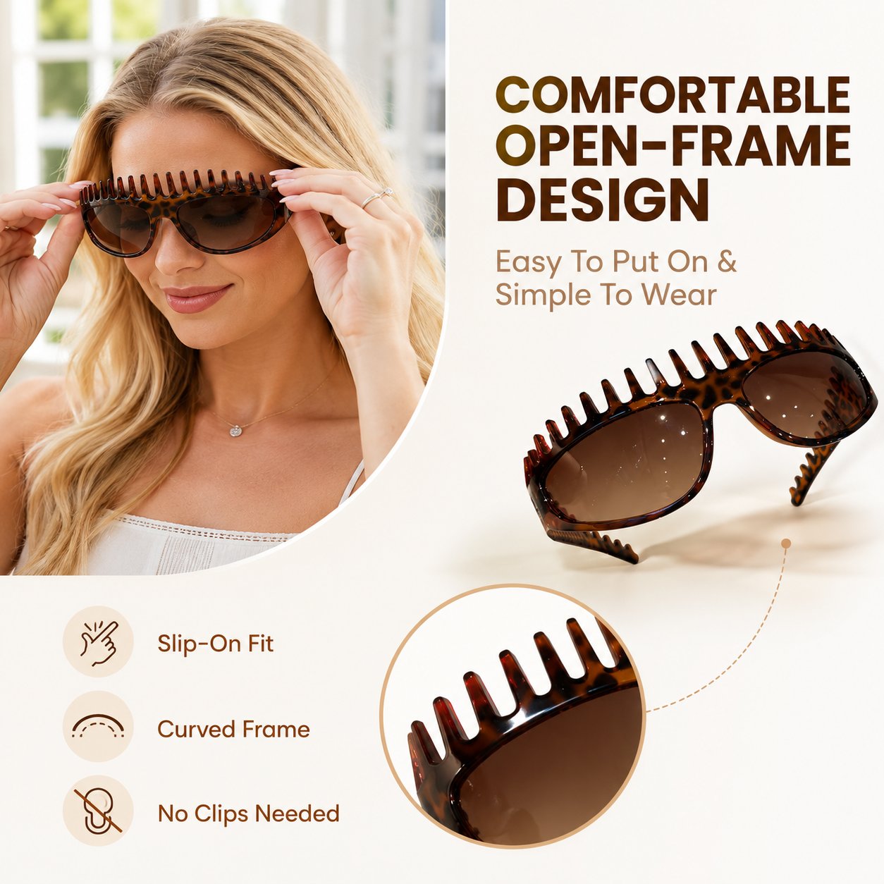 🔥Last Day 49% OFF🕶️2-In-1 Tortoiseshell Headband Sunglasses