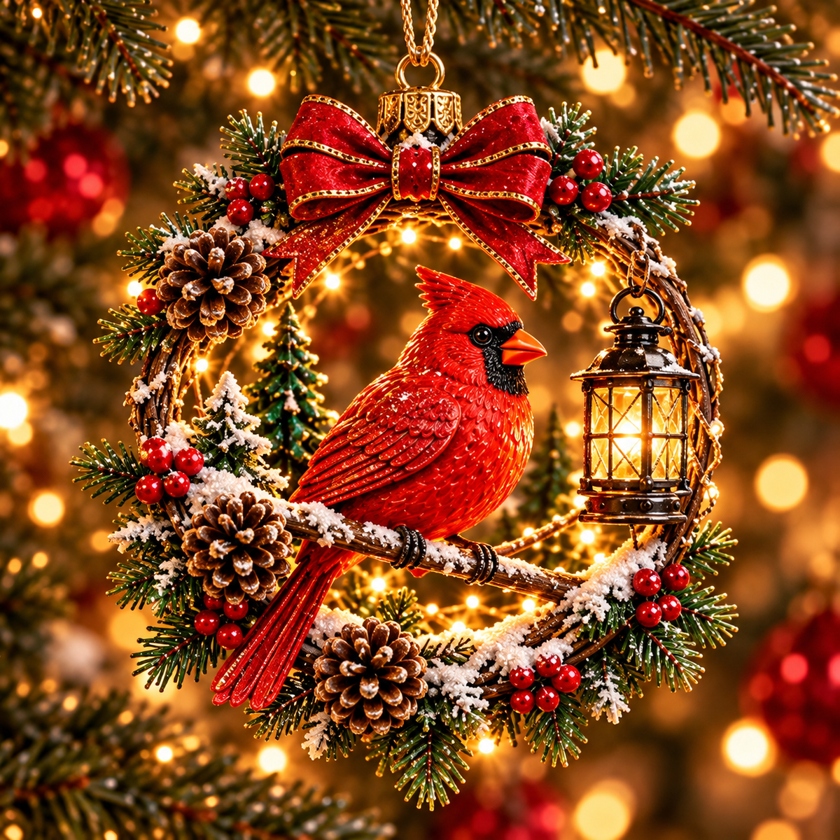 🎄✨ Christmas Worlds Collection – Skiing, Cardinal, Western, Rock Santa & Nativity 3D Tree Ornaments 🎁