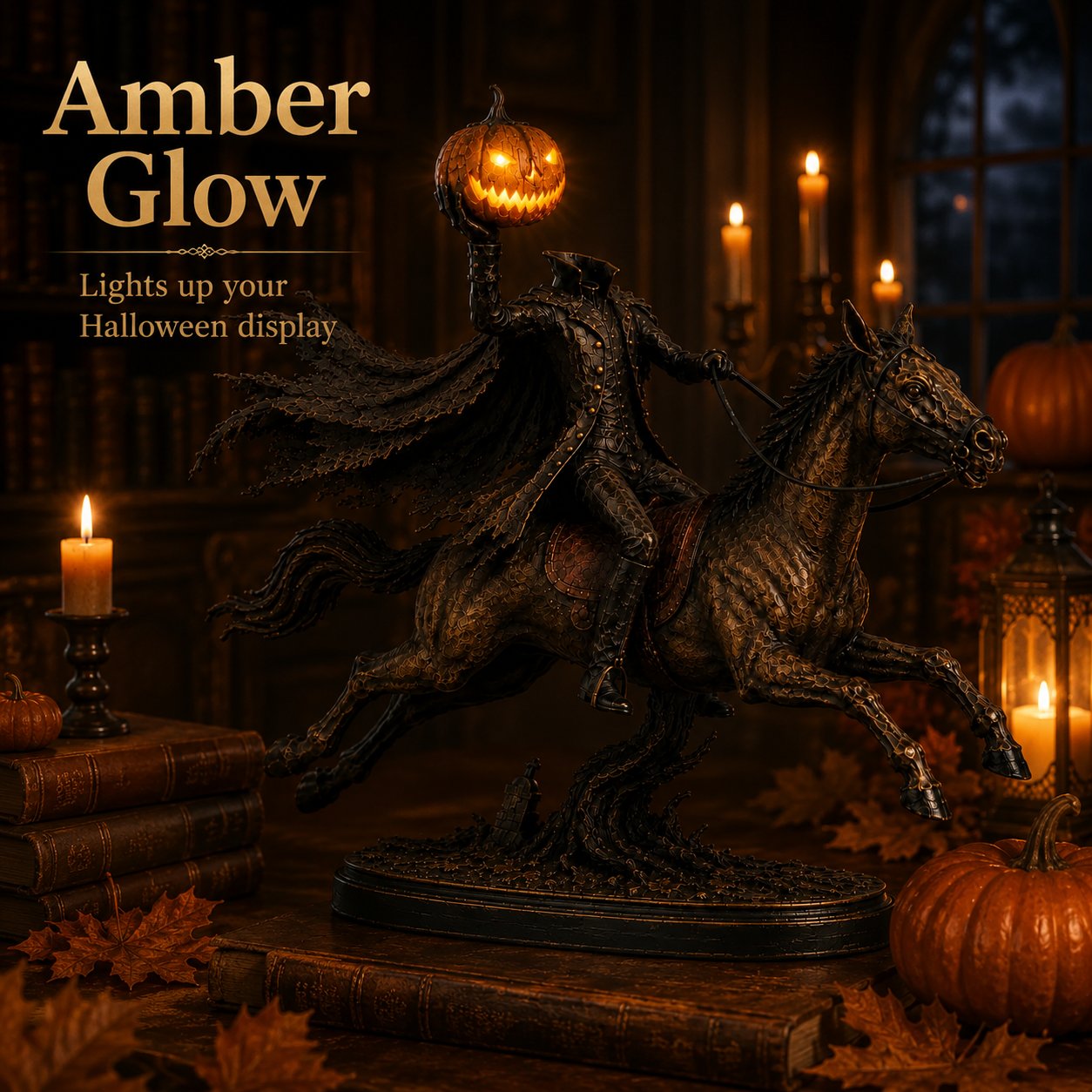 🏇 Headless Horseman Halloween Statue – Midnight Chase Outdoor Spooky Decor