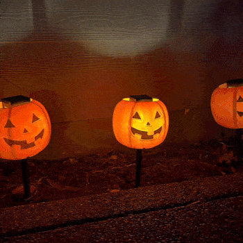 🎃 Solar Halloween Pathway Lights – Pumpkin, Ghost & Eyeball Garden Stakes