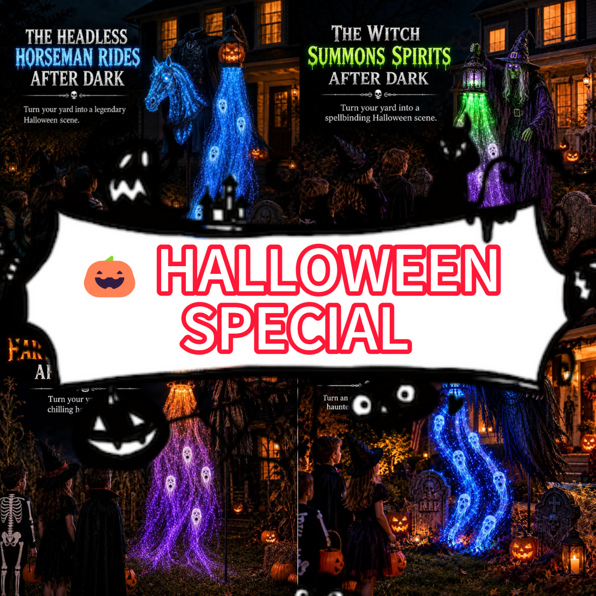 🔥 51% OFF Today Only – 🎃 Animated Headless Horseman Halloween Garden Light | Spooky Outdoor Yard Decoration 💀