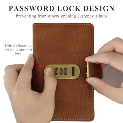 Lockable Cash Savings Album – 100 Pockets for Bills & Money Organization