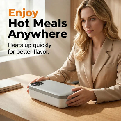 🍱 Self-Heating Electric Lunch Box – 1L Rechargeable Food Warmer, Leak-Proof & Portable