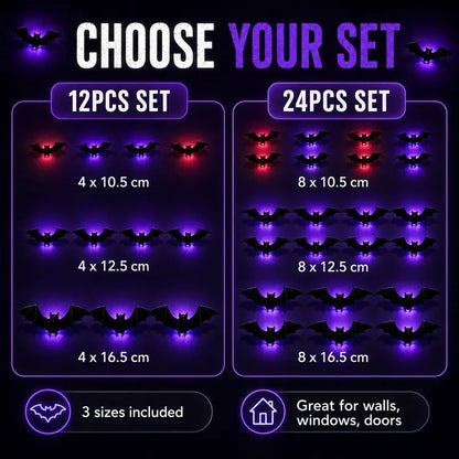 🔥Halloween Sale - 50% off 🎃3D Bat LED Wall Light Decor 🦇âœ?â€?Easy Installation | Soft LED Glow for Living Room/Bedroom Festive Vibe