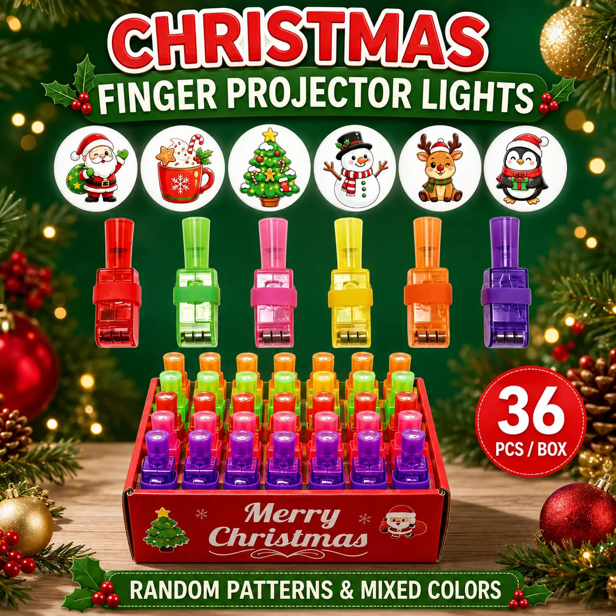 👻🎃 Halloween Finger Projector Rings – LED Light-Up Party Favors for Kids | Spooky Halloween Gifts & Treat Bag Stuffers