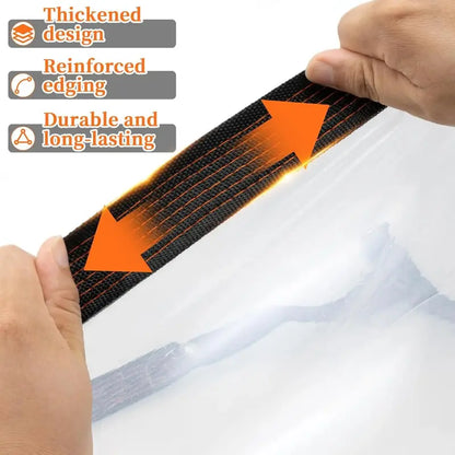 🛡️ 10×13 FT Clear Waterproof PE Tarp – Heavy-Duty Transparent Outdoor Cover with Metal Grommets