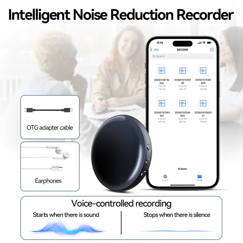 Ultra Magnetic Voice Recorder – HD Noise Reduction & Voice-Activated Recording
