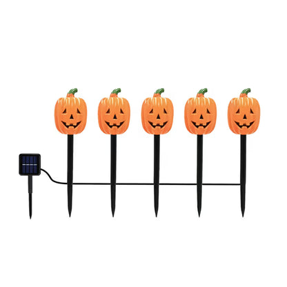 🎃 Solar Halloween Pathway Lights – Pumpkin, Ghost & Eyeball Garden Stakes
