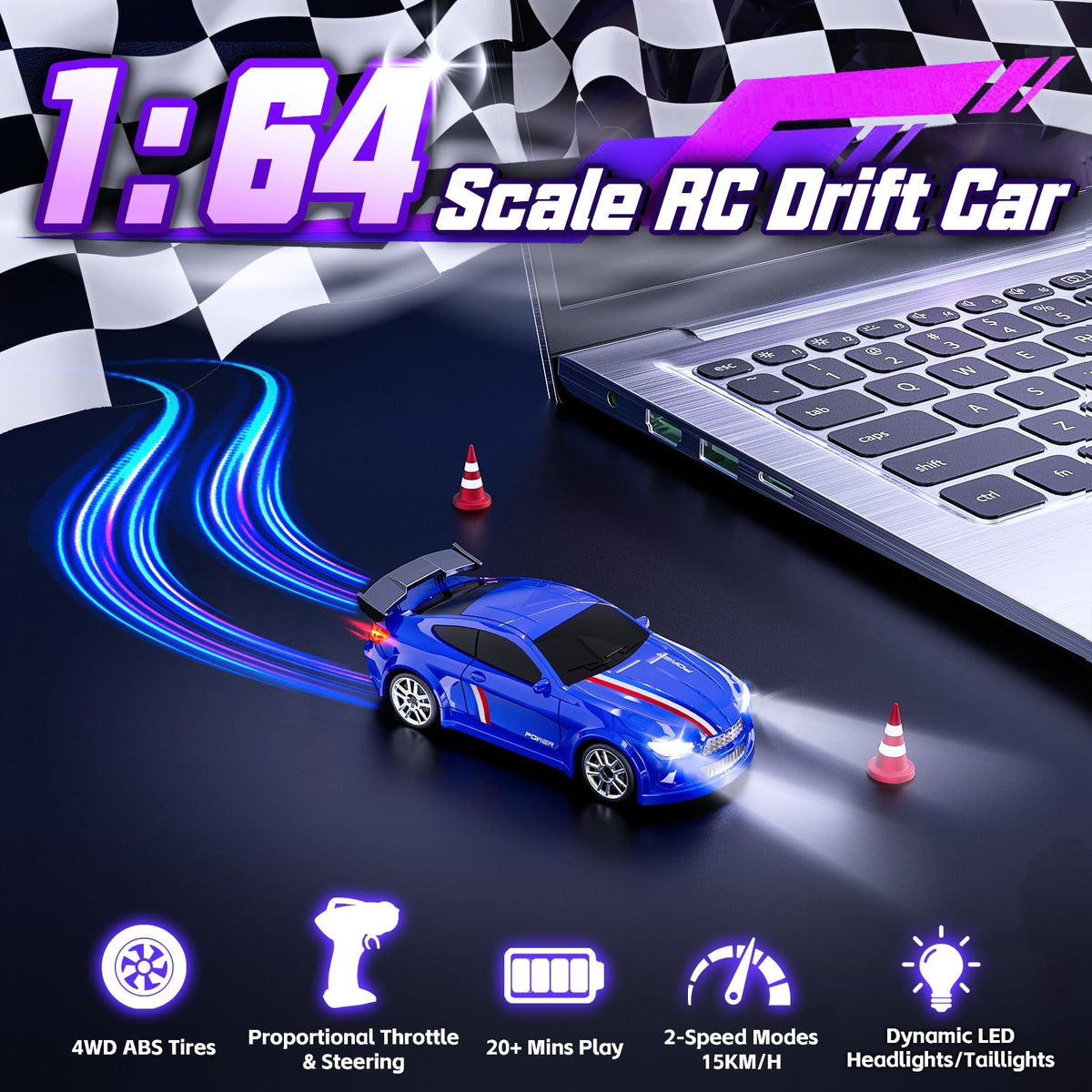 1/64 Mini RC Drift Car