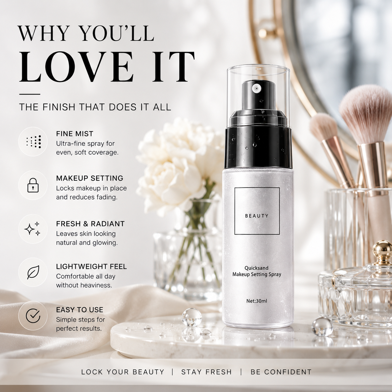 Waterproof Matte Setting Spray Keep Your Makeup Fresh, Flawless & Shine-Free All Day