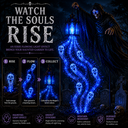 💀Today 70% OFF💀Halloween Soul Harvester Animated Garden Light🏚️