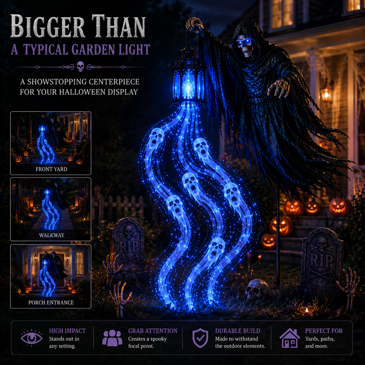 💀Today 70% OFF💀Halloween Soul Harvester Animated Garden Light🏚️