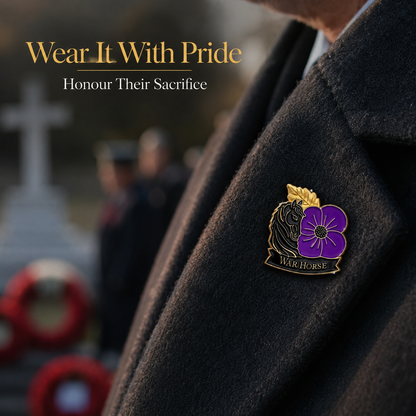 🎖️ War Horse Purple Poppy 111th Anniversary Brooch – Limited Edition Remembrance Pin
