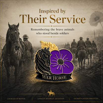 🎖️ War Horse Purple Poppy 111th Anniversary Brooch – Limited Edition Remembrance Pin
