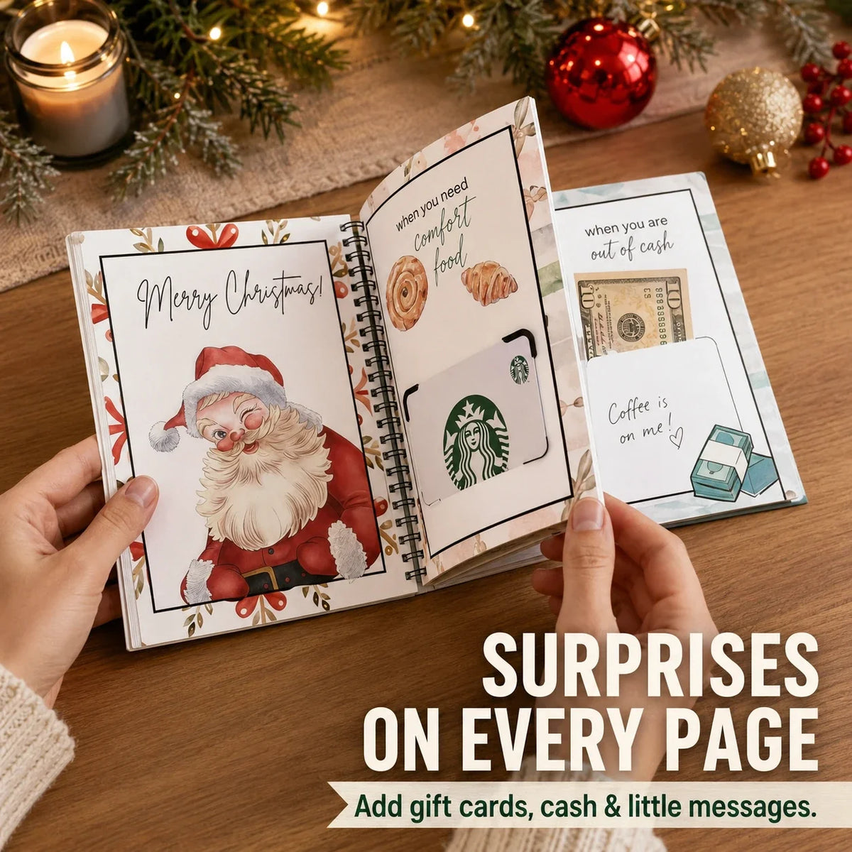 🔥Last Day 50% OFF🎄 Christmas Gift Card Book – Personalized Holiday Gift