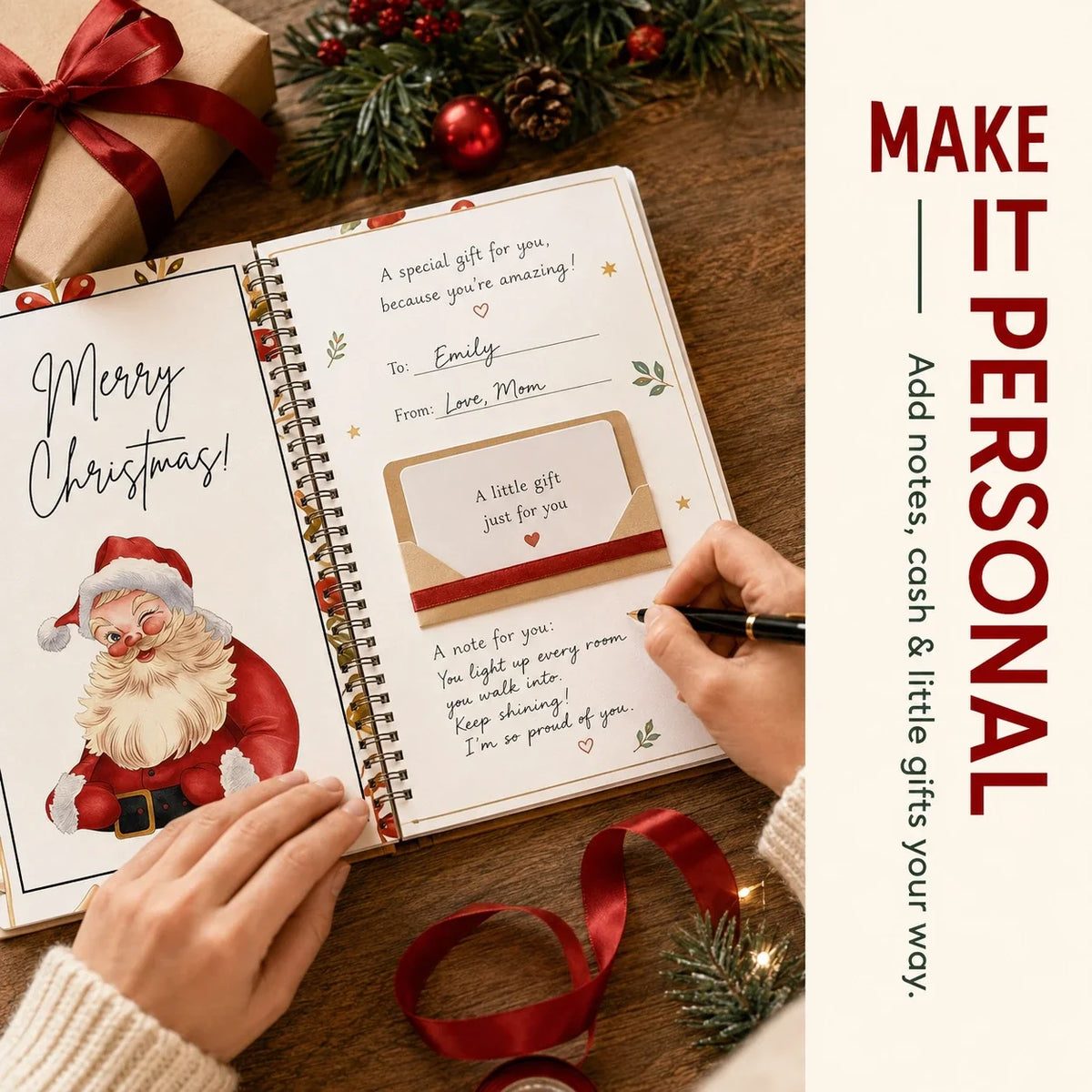 🔥Last Day 50% OFF🎄 Christmas Gift Card Book – Personalized Holiday Gift