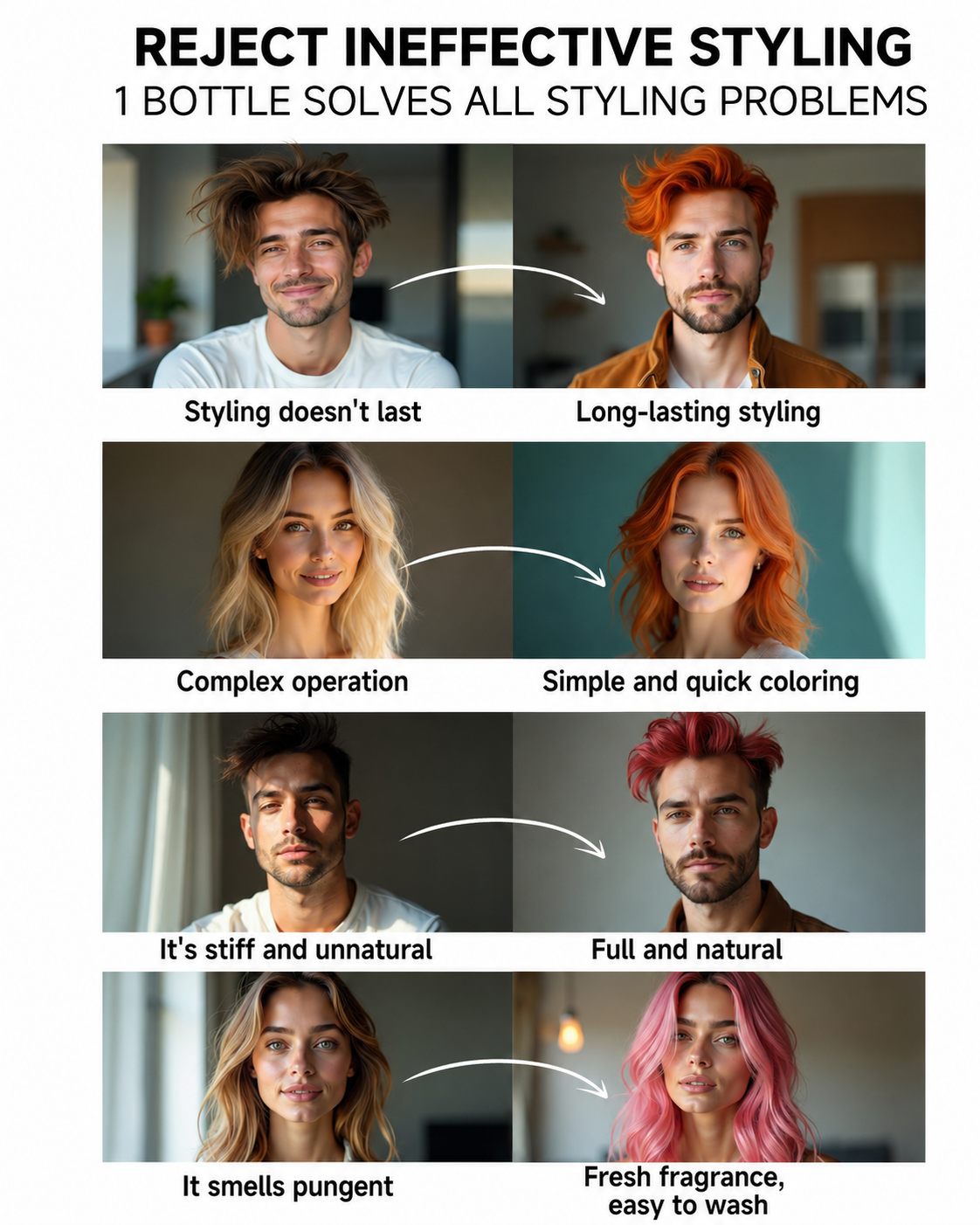 Temporary Hair Color Wax | Washable Styling Wax