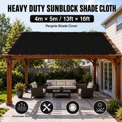 Heavy Duty Sunblock Shade Cloth for Patios, Gardens & Driveways